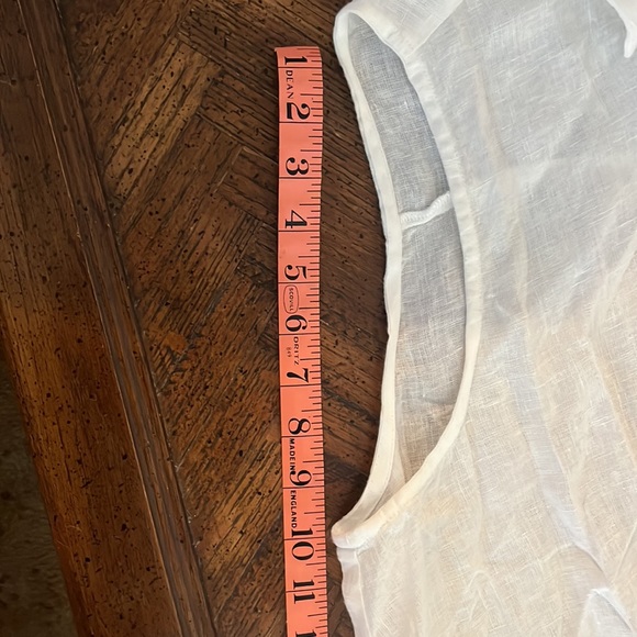 Sheer White Linen Dress Size L - Picture 7 of 7